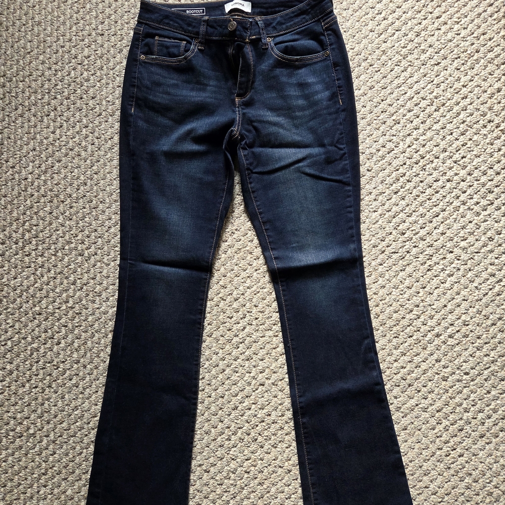 Sonoma Dark Blue Women’s Boot Cut Jeans - Picture 3 of 7
